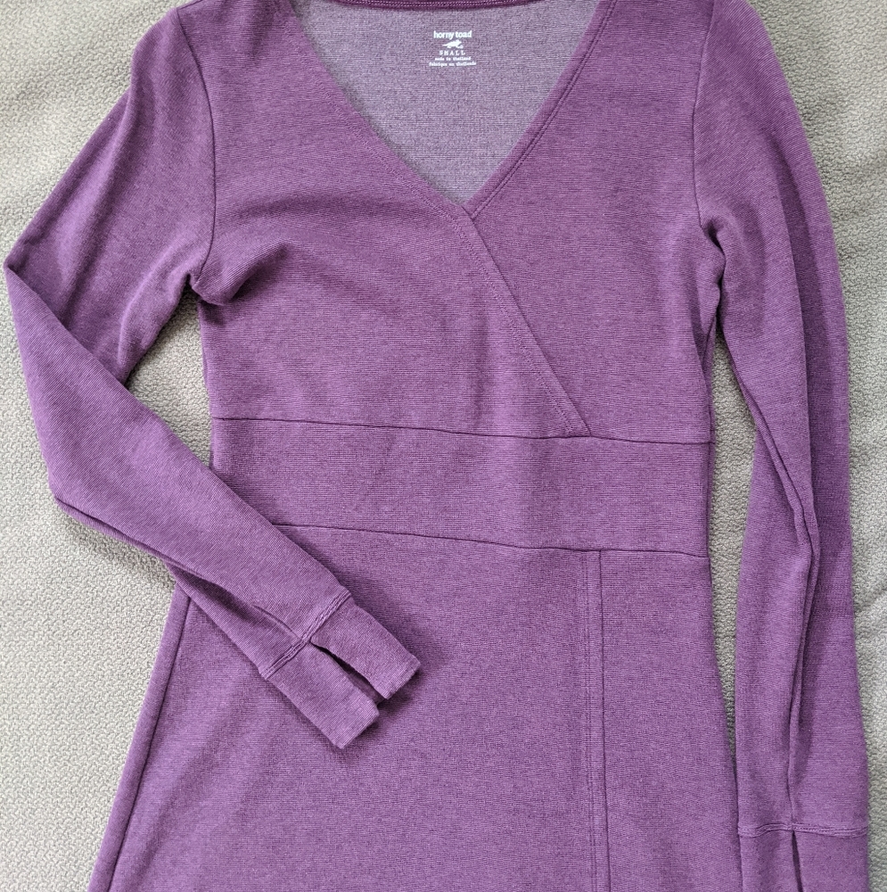 Like New!! Horny Toad Purple Long Sleeve Dress